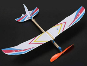 rubber powered foam plastic plane