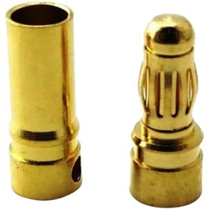3.5 mm gold connector/ bullet connector one pair